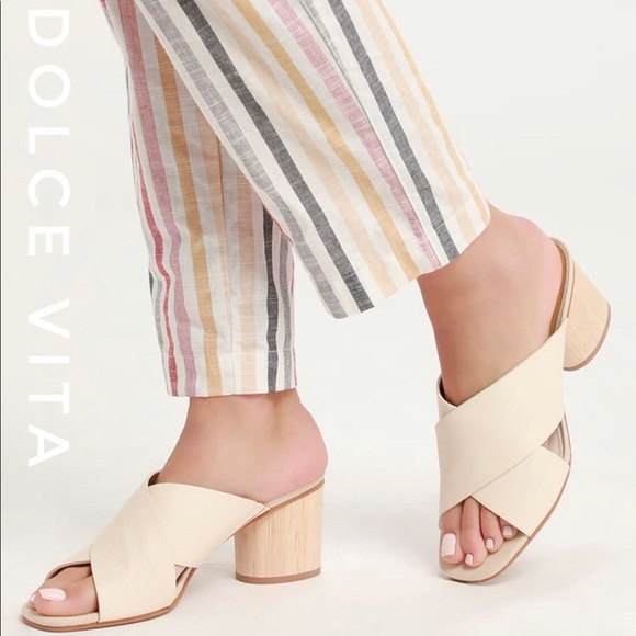 dolce vita atira block heel mules